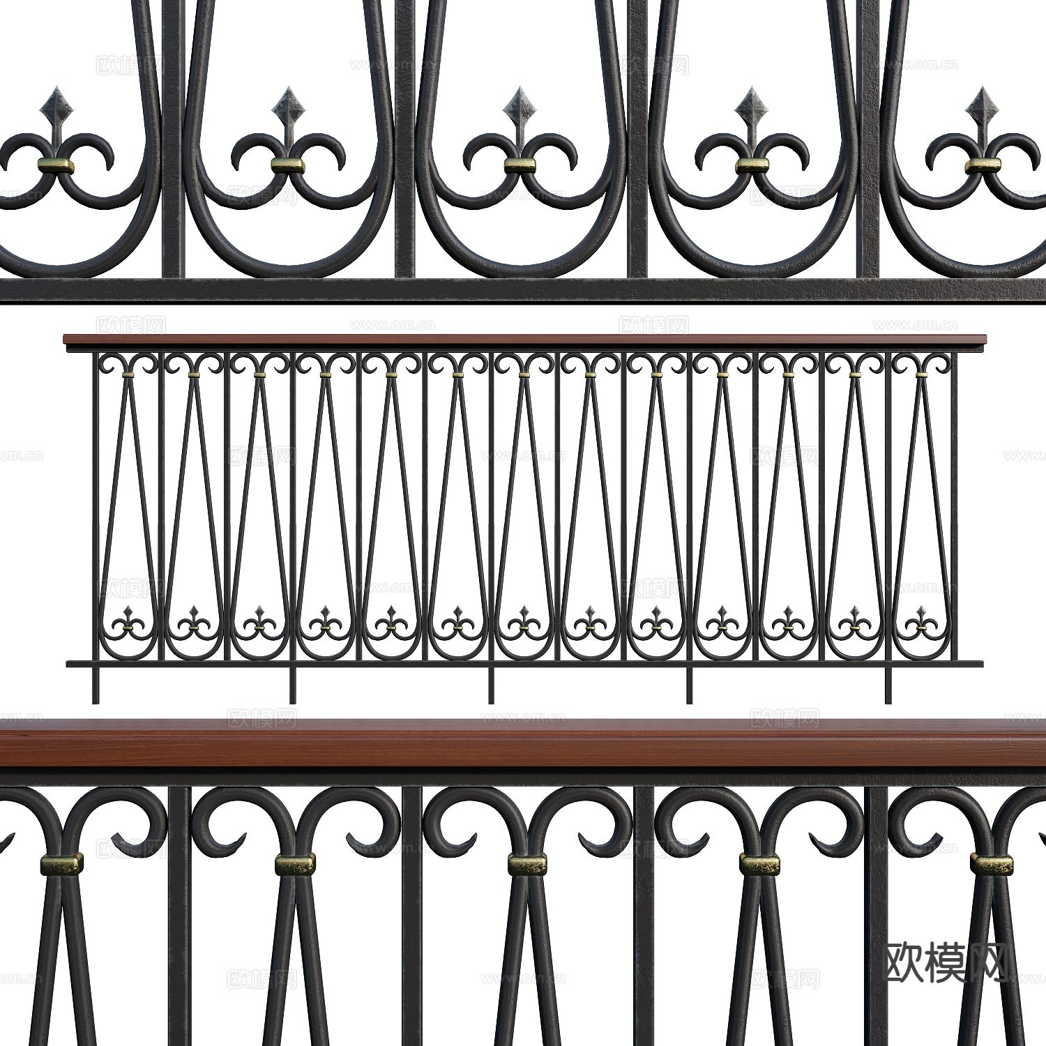 欧式栏杆 护栏 楼梯扶手 围栏 护栏3d模型