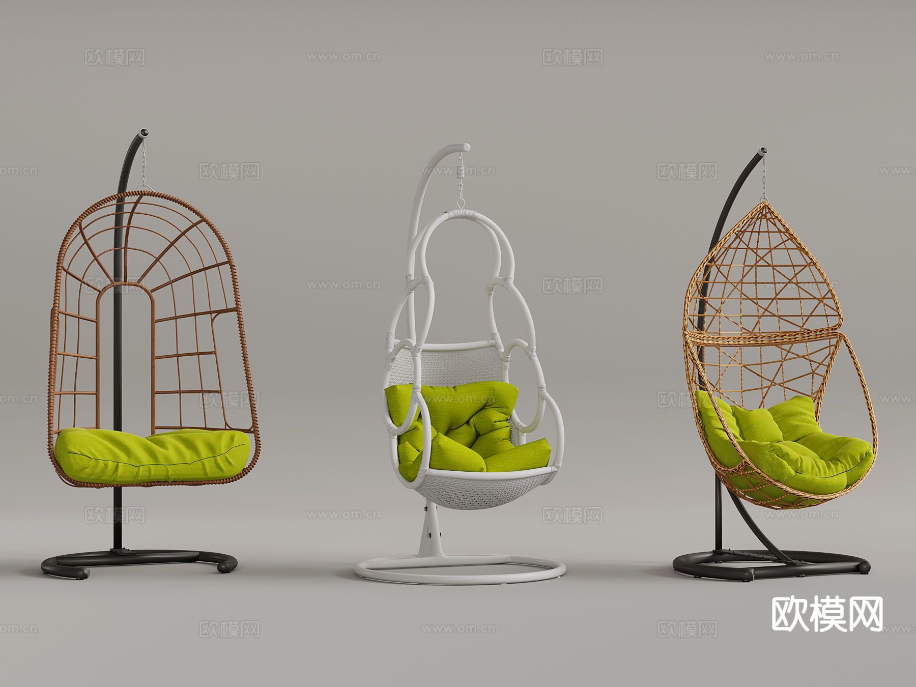 秋千椅 吊椅su模型下载（渲染图2）