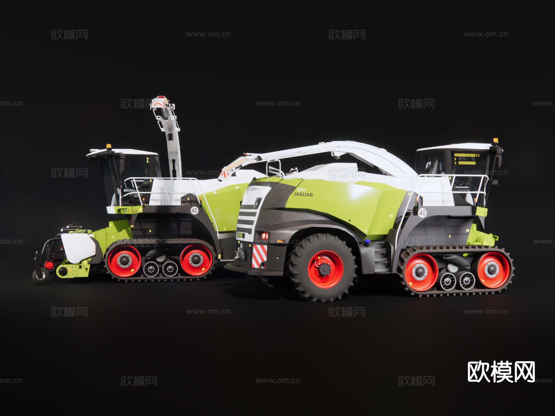 联合收割机su模型下载（渲染图3）