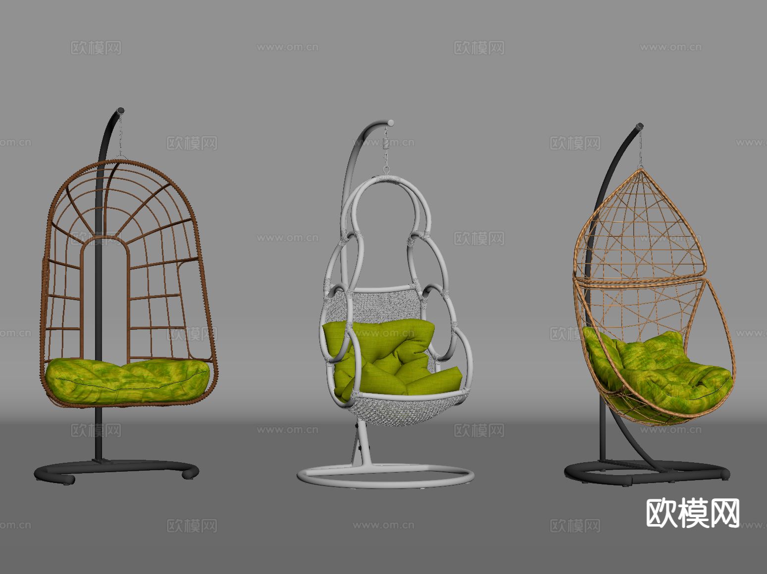 秋千椅 吊椅su模型下载（渲染图1）