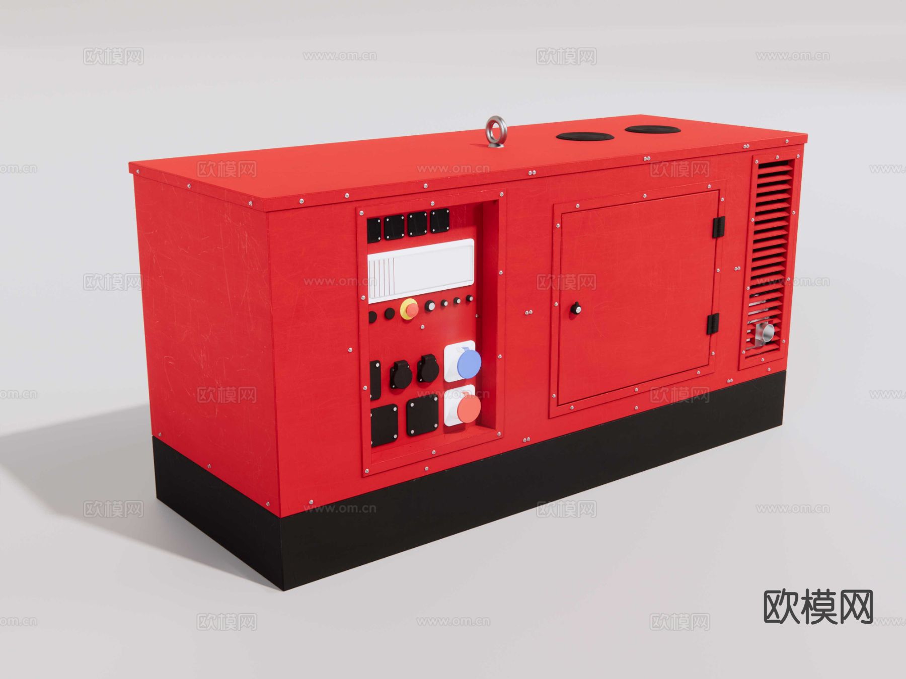 柴油发电机组su模型下载（渲染图3）