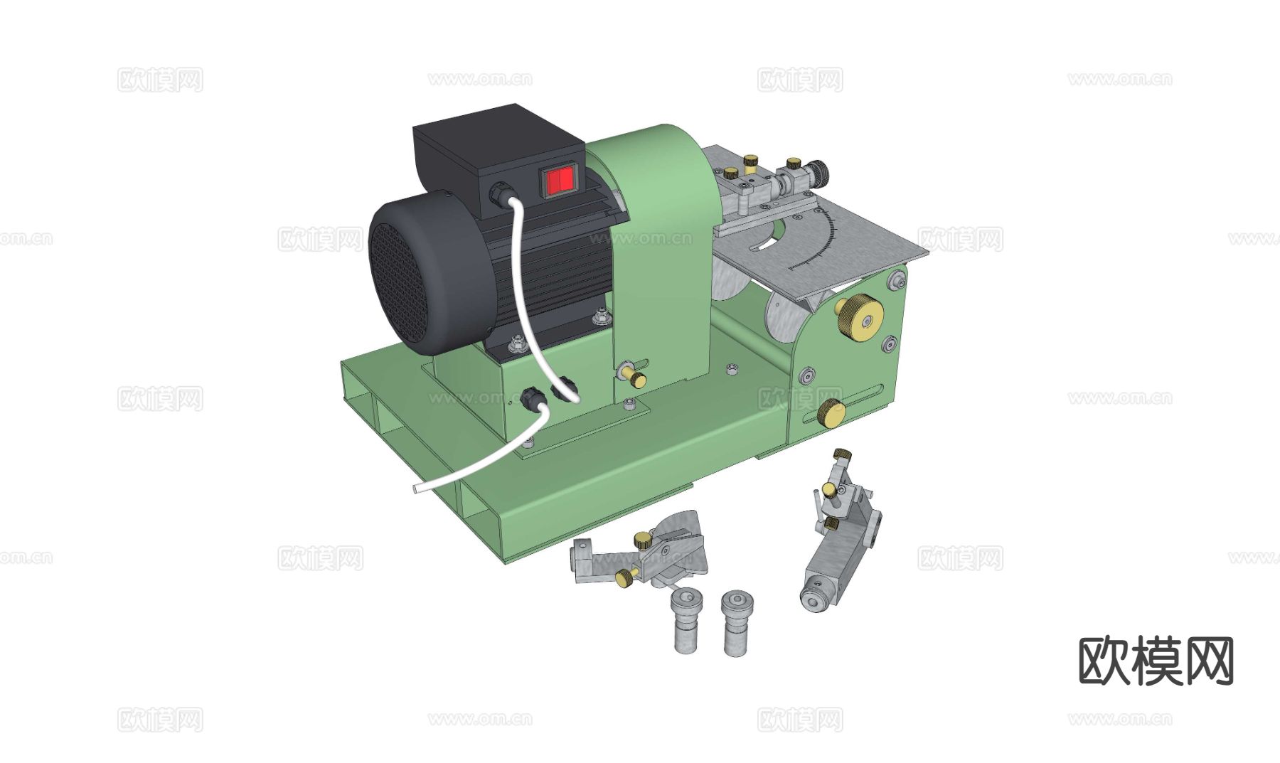 工具研磨机 小型车床su模型下载（渲染图1）