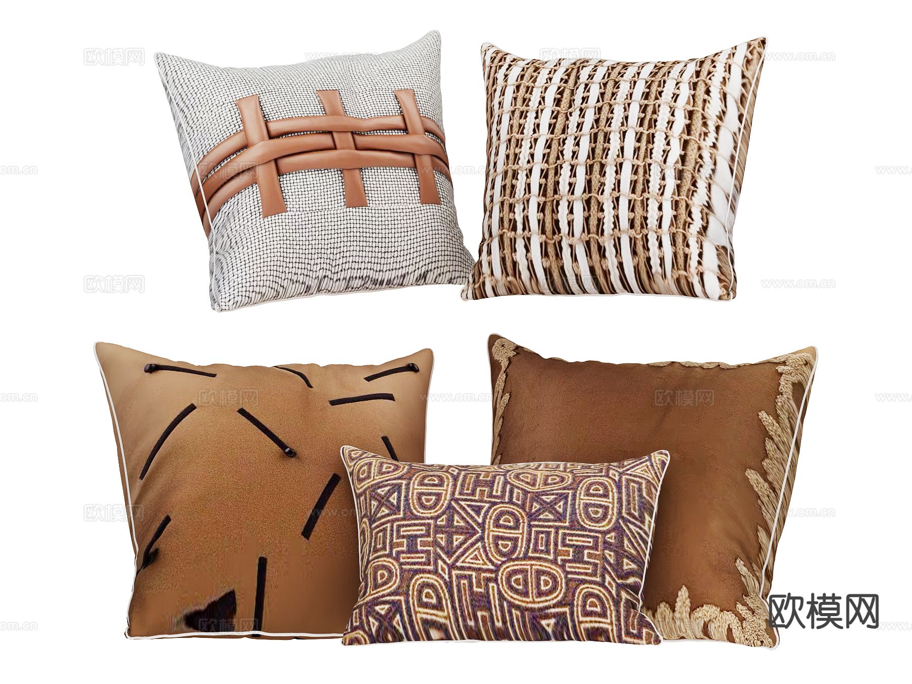 现代靠枕 抱枕su模型下载（渲染图2）