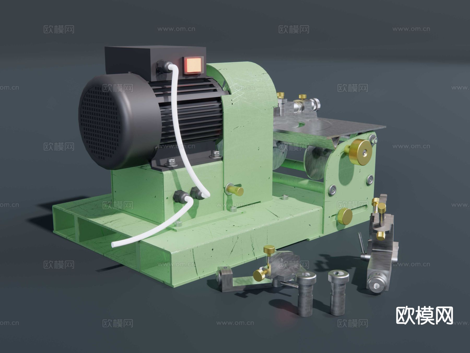 工具研磨机 小型车床su模型下载（渲染图4）