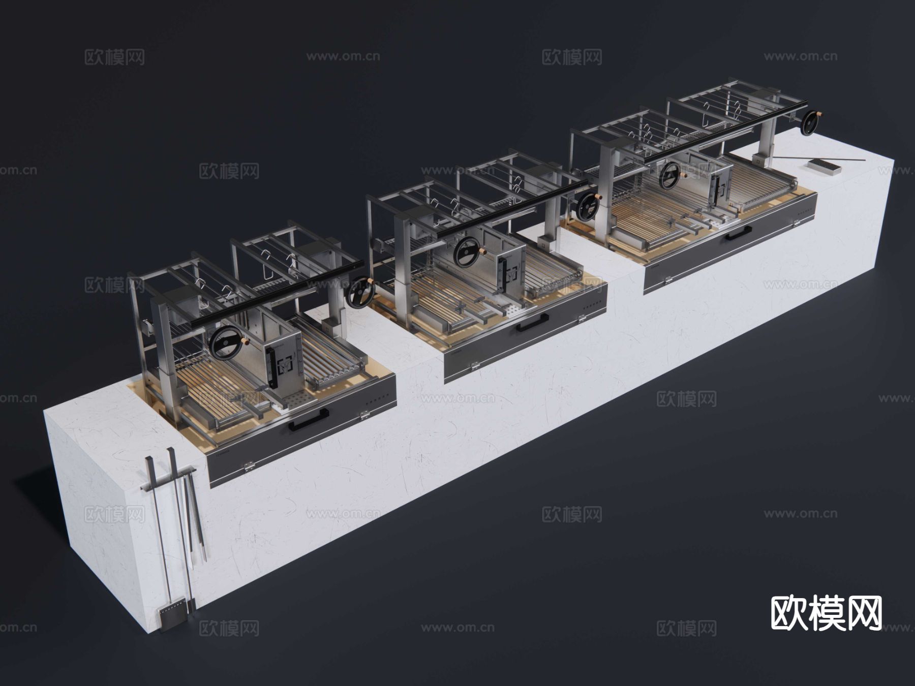 商用烧烤架 烤肉架su模型