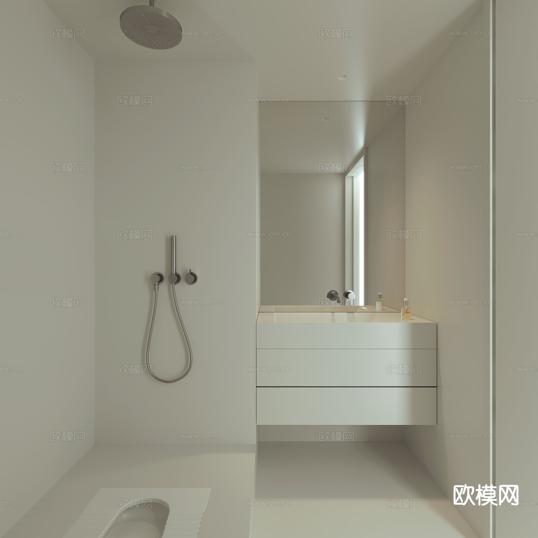 现代卫生间 浴室su模型下载（渲染图2）