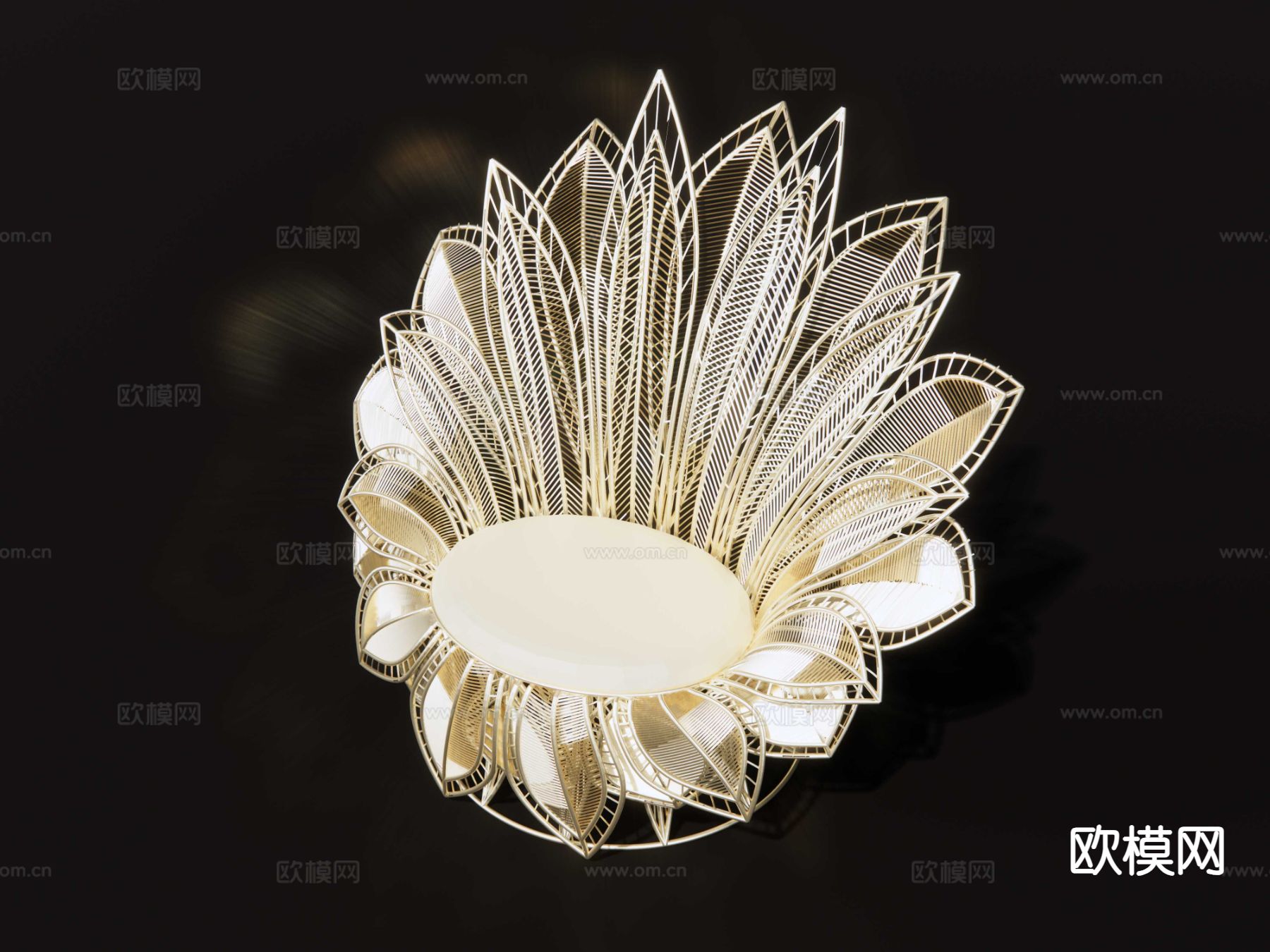 曼陀罗椅子 休闲椅su模型下载（渲染图2）