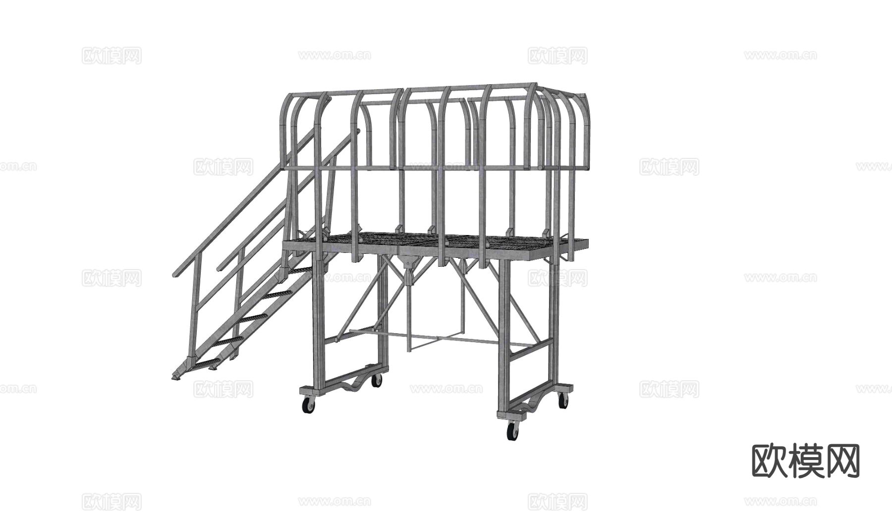 登高车 工作平台su模型