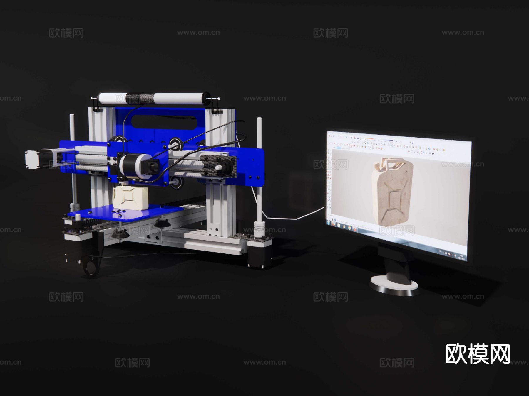 3D打印机 大型打印机su模型