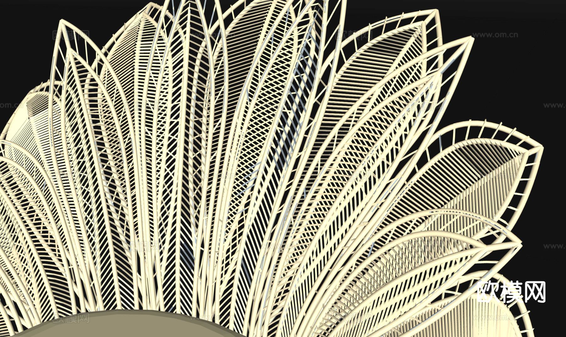 曼陀罗椅子 休闲椅su模型下载（渲染图4）