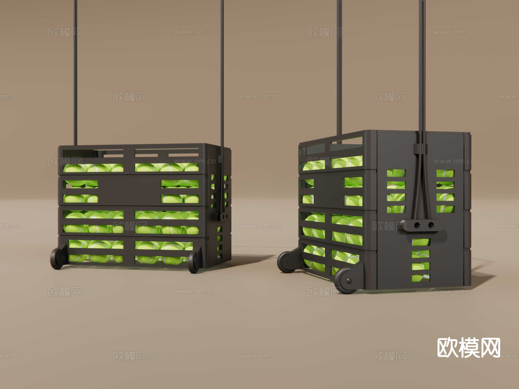 网球车 网球筐 网球拖车su模型下载（渲染图5）