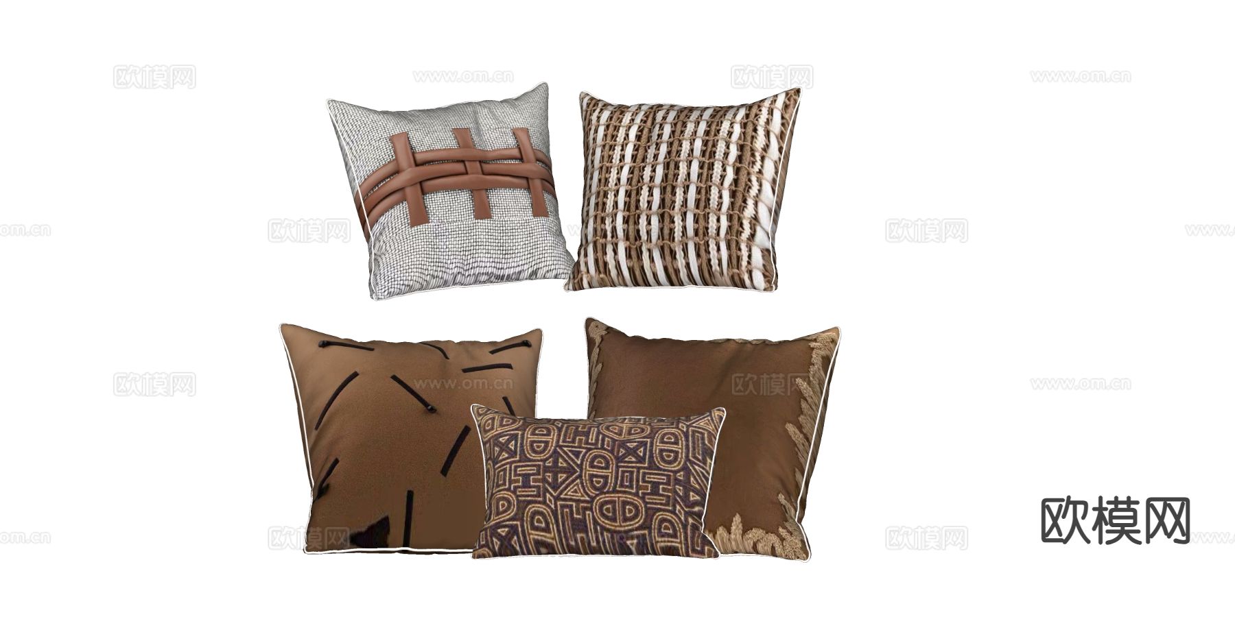 现代靠枕 抱枕su模型下载（渲染图1）
