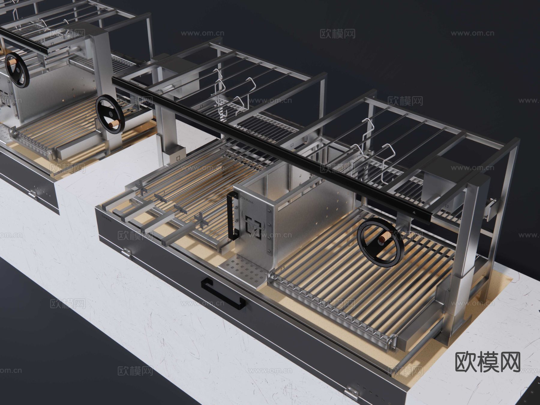 商用烧烤架 烤肉架su模型