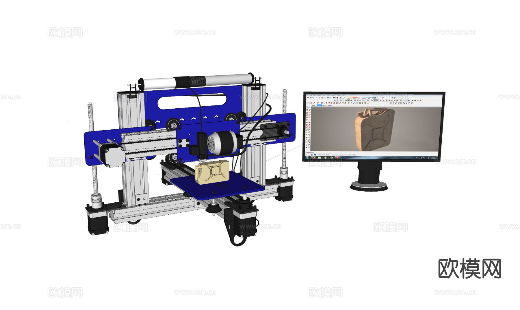 3D打印机 大型打印机su模型