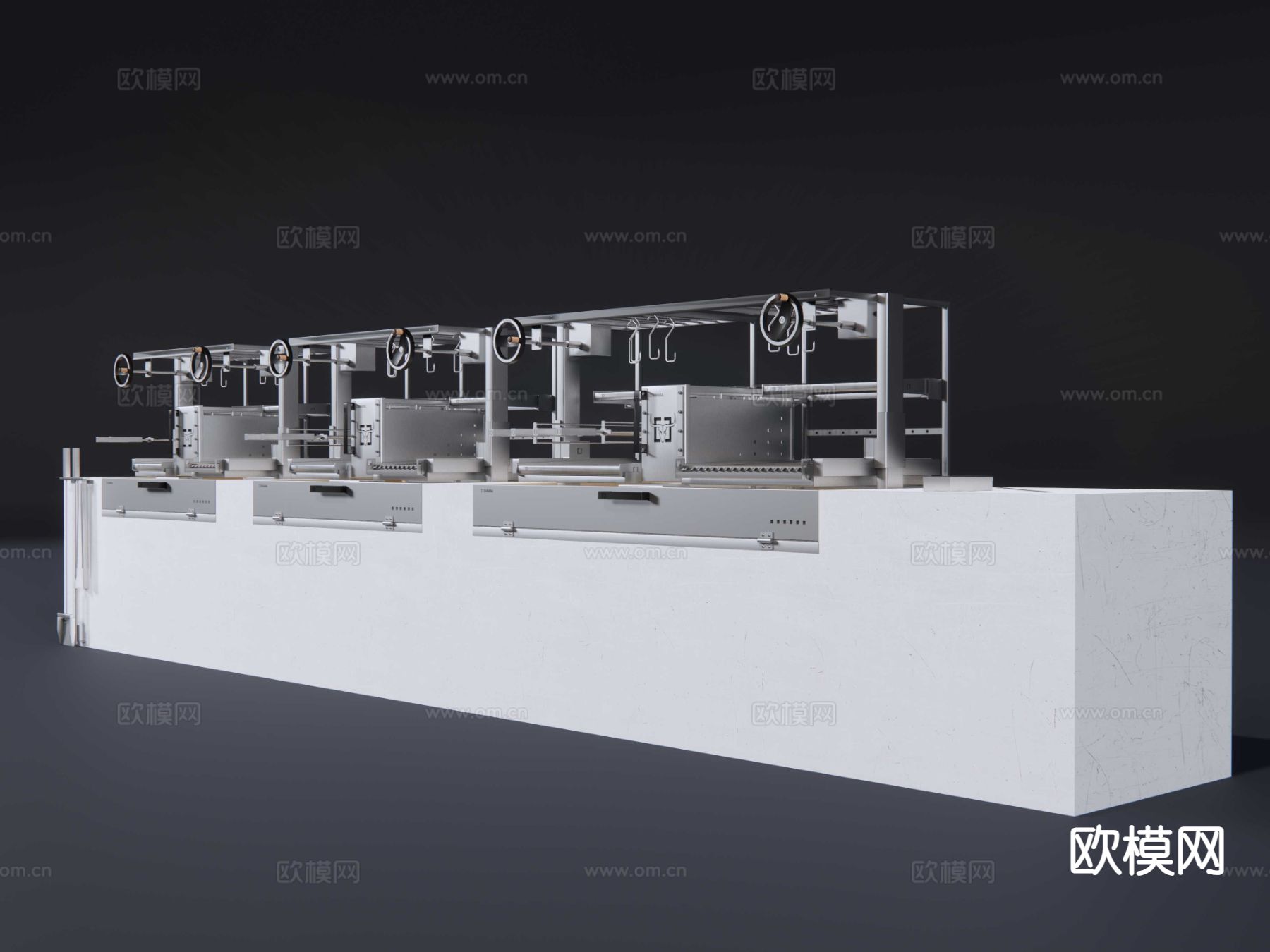 商用烧烤架 烤肉架su模型