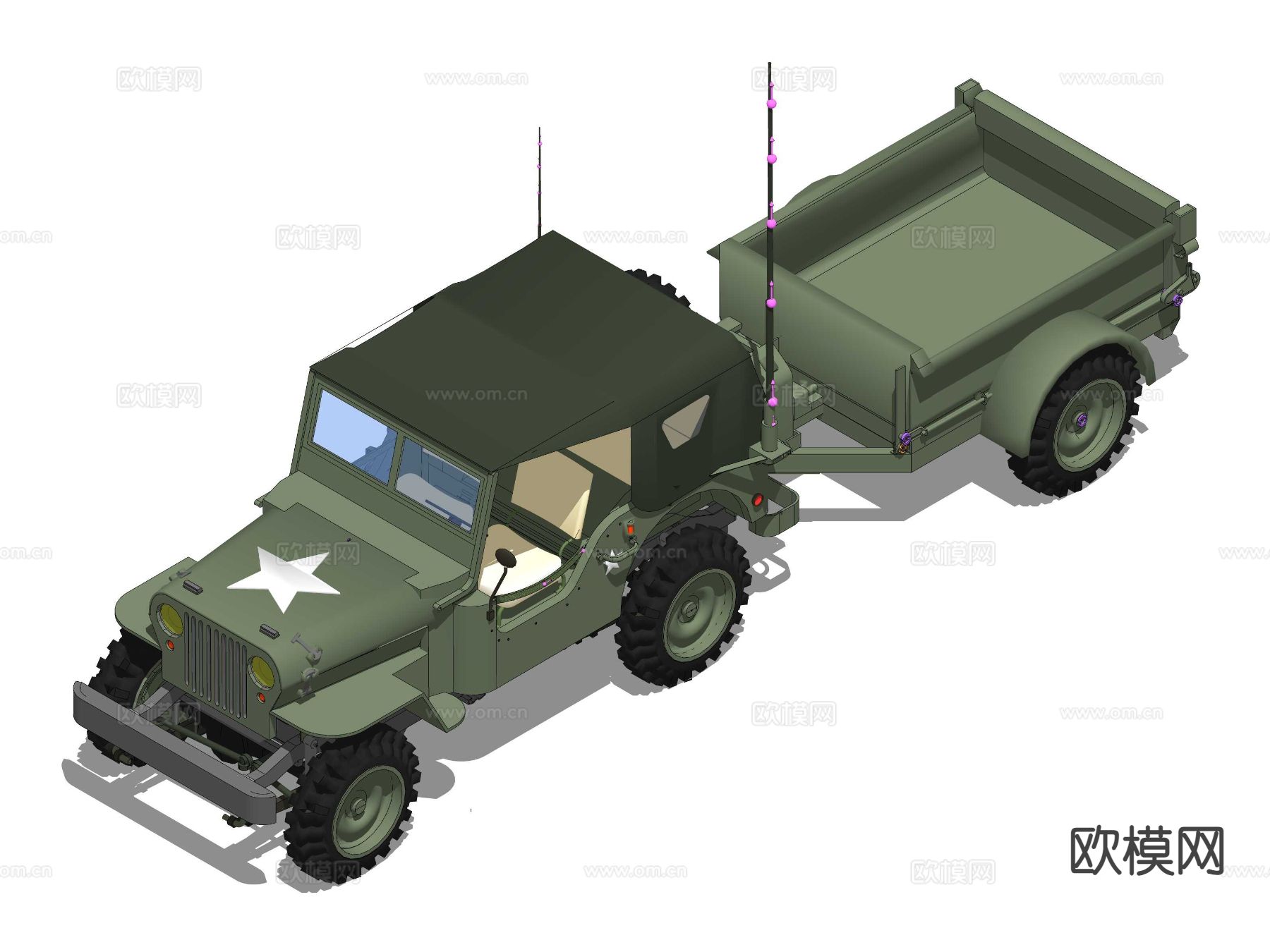 威利斯吉普车su模型