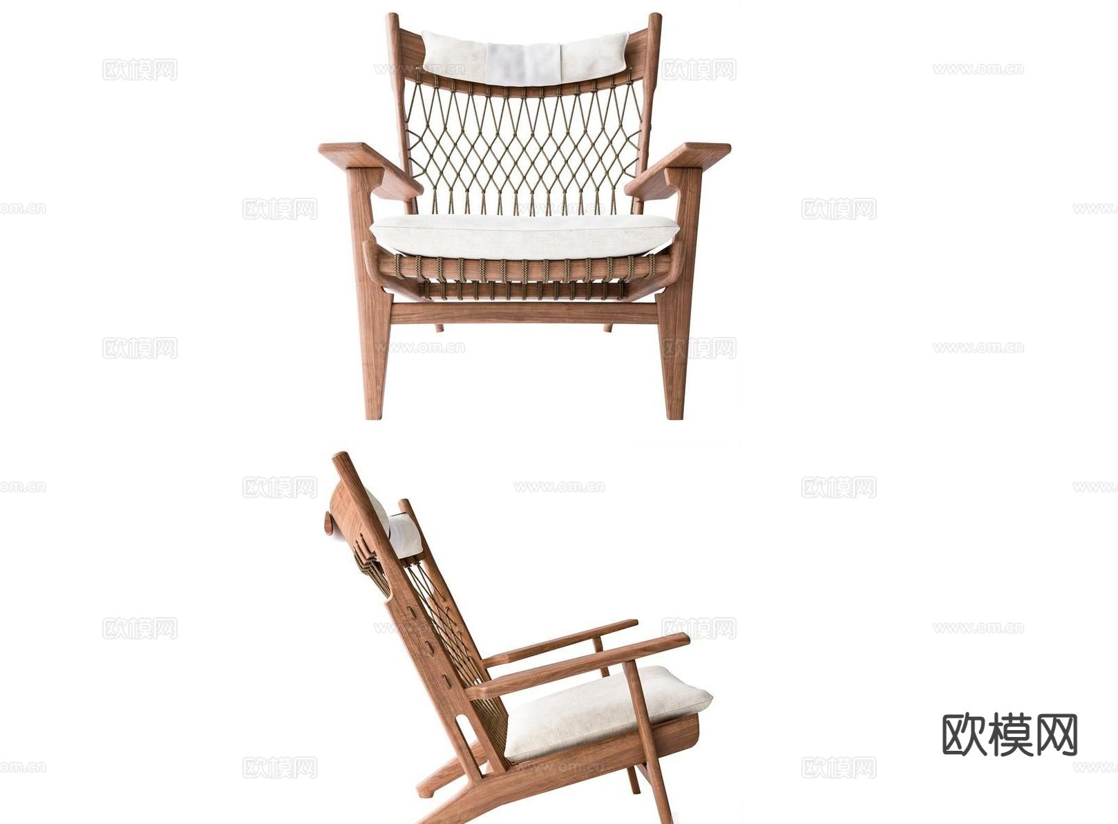 侘寂户外椅 休闲椅3d模型下载