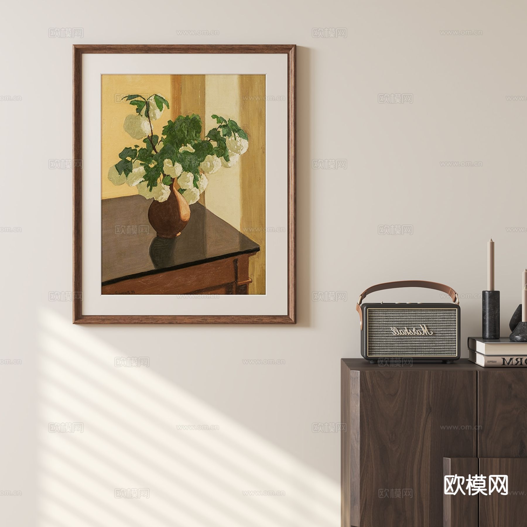 中古风装饰画 艺术画 挂画su模型