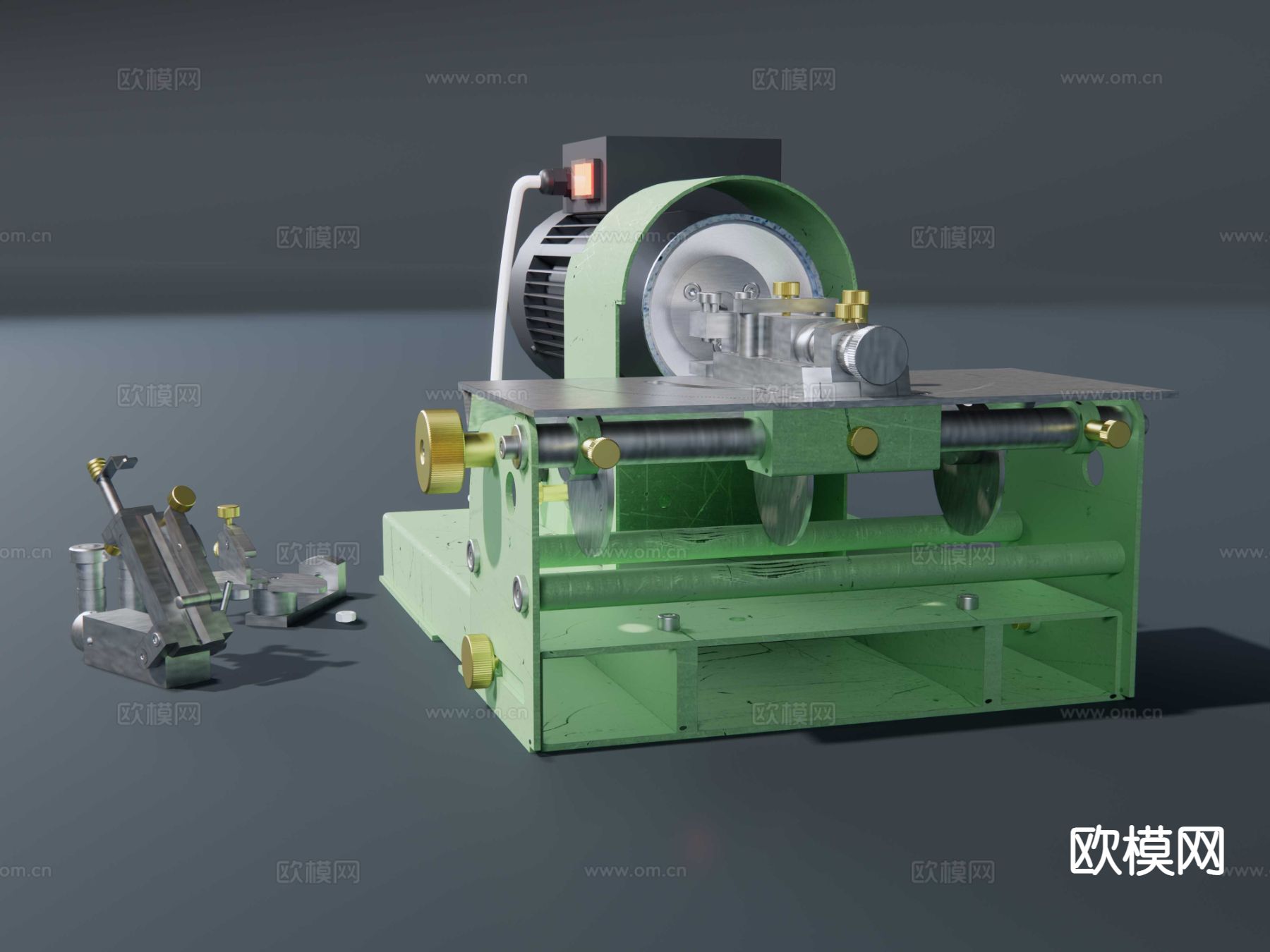 工具研磨机 小型车床su模型下载（渲染图5）