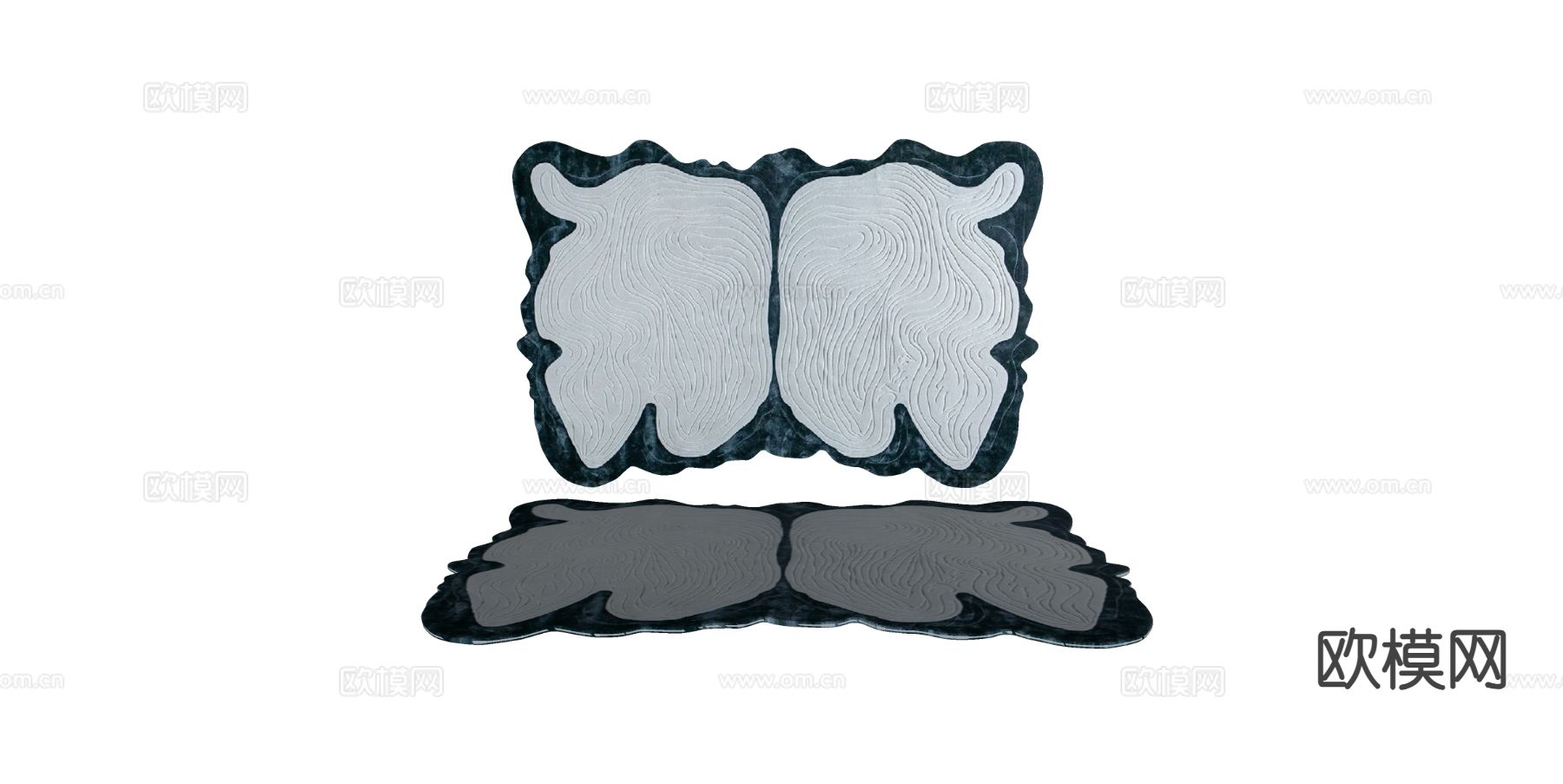 现代地毯su模型下载（渲染图1）