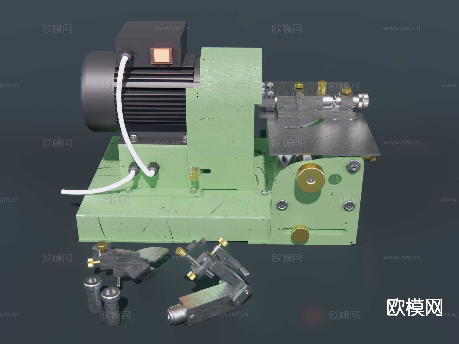 工具研磨机 小型车床su模型下载（渲染图3）