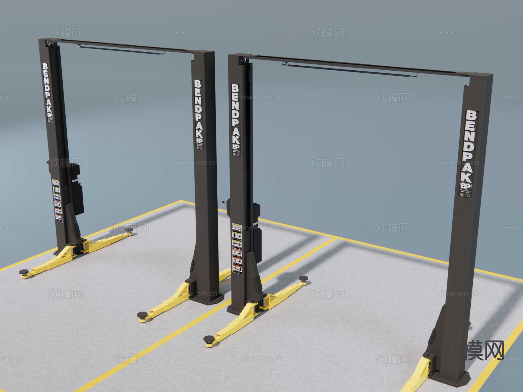 汽车举升机su模型下载（渲染图4）