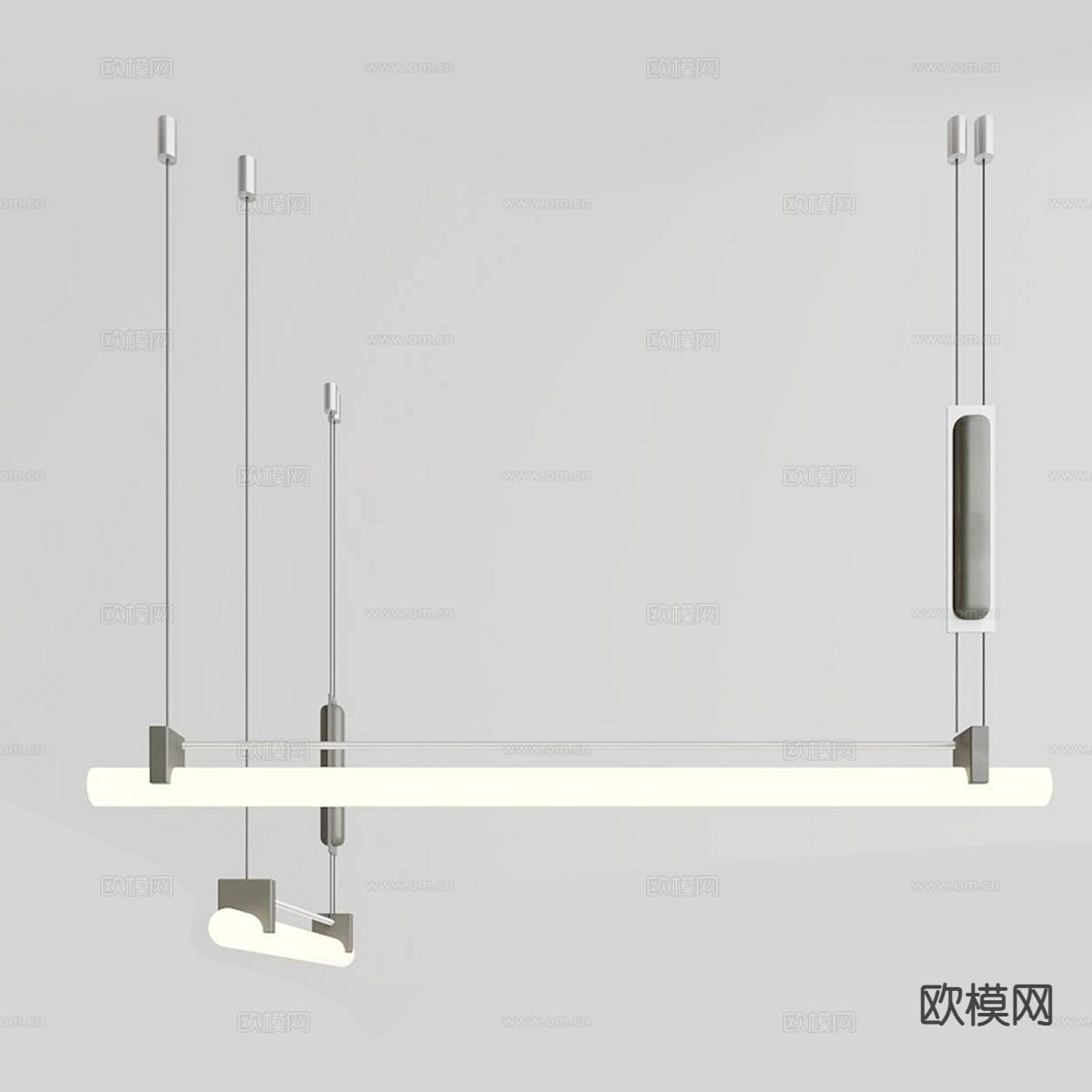 轻奢吊灯 一字型吊灯3d模型