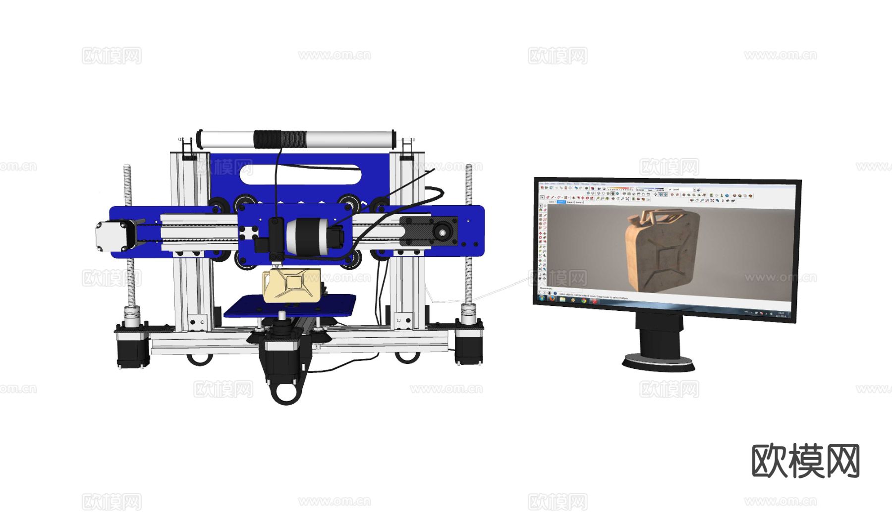 3D打印机 大型打印机su模型