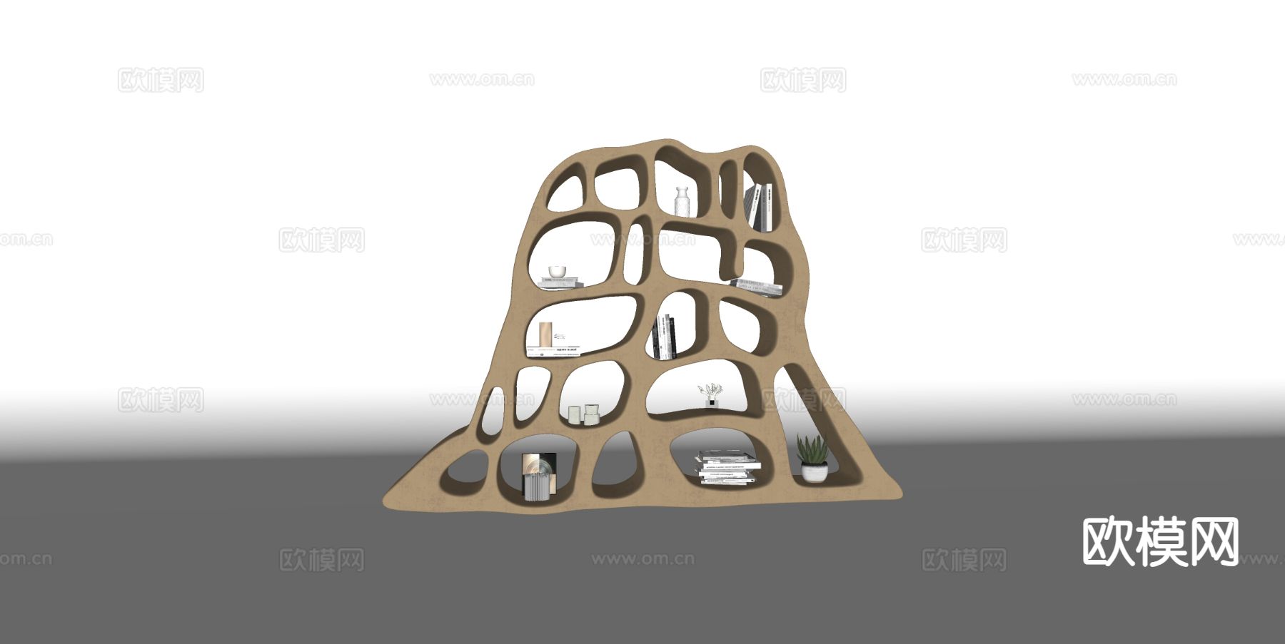 现代异形置物架 装饰柜su模型