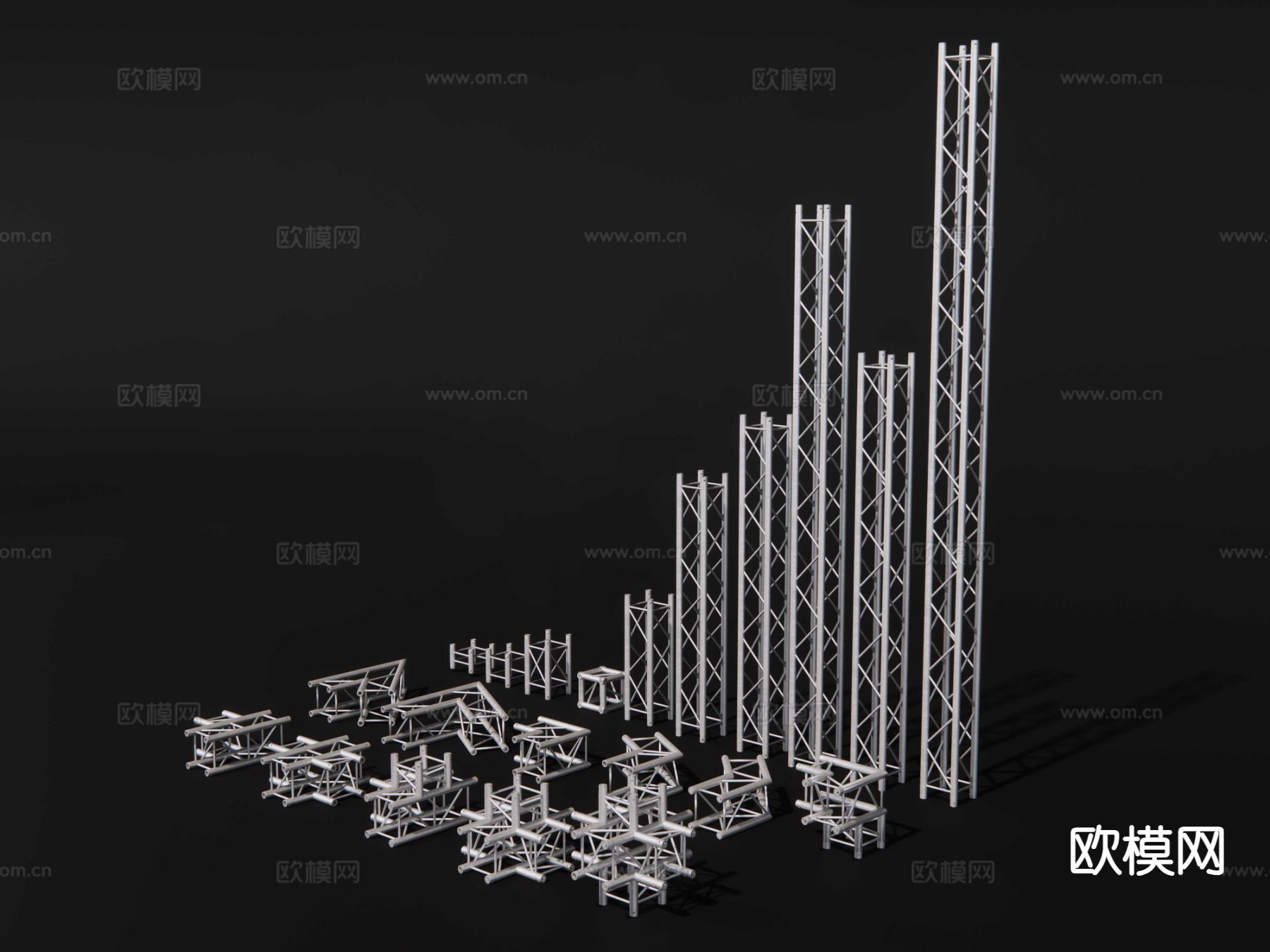 舞台桁架 快装桁架su模型