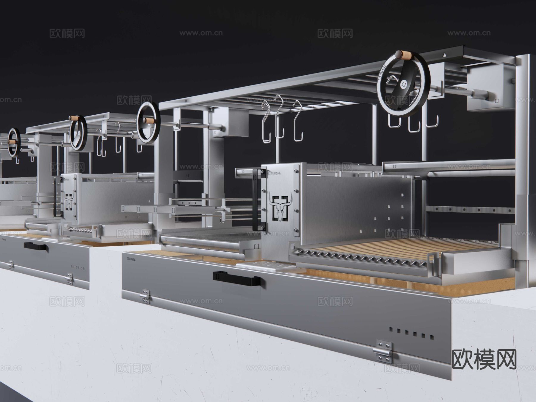 商用烧烤架 烤肉架su模型