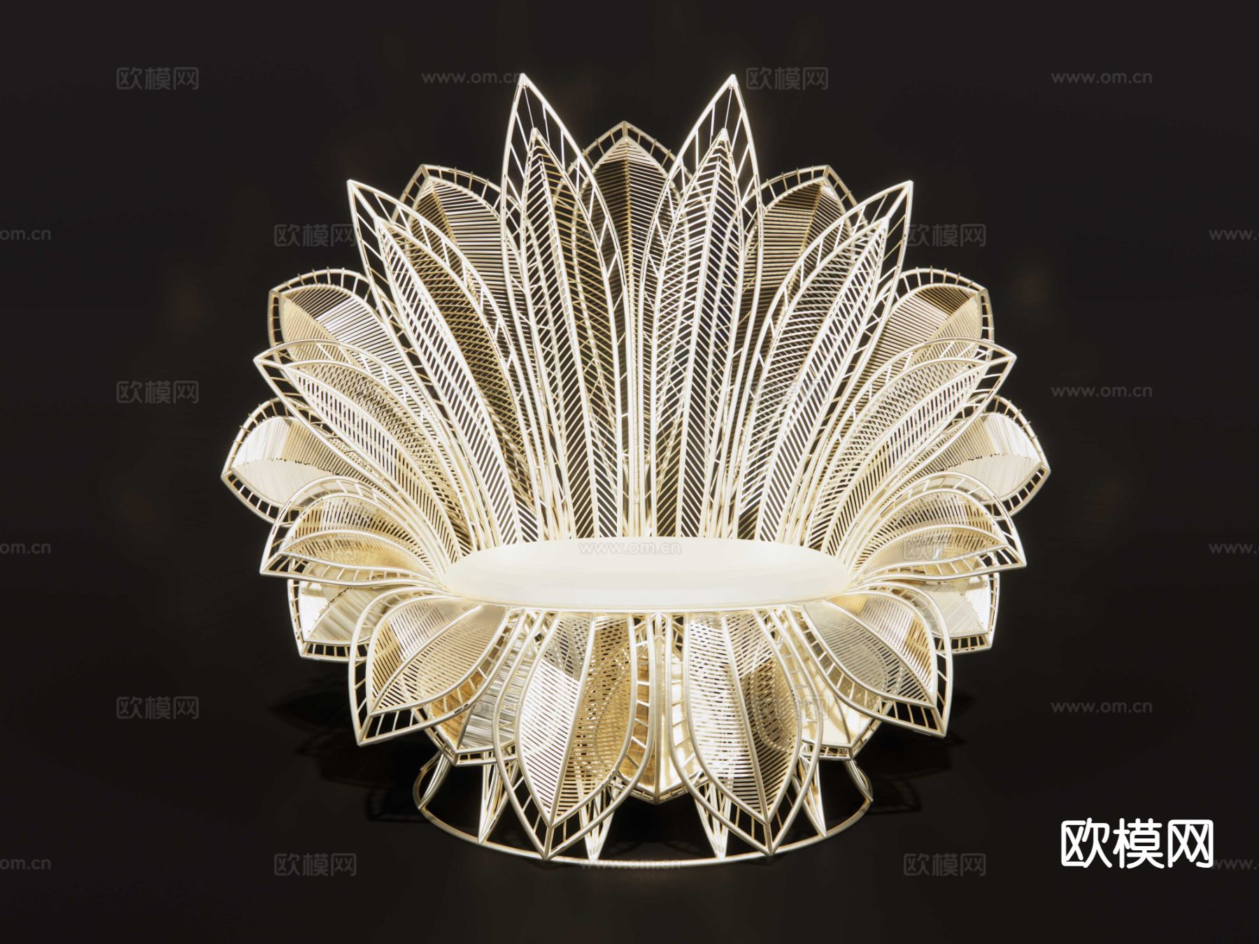 曼陀罗椅子 休闲椅su模型下载（渲染图6）