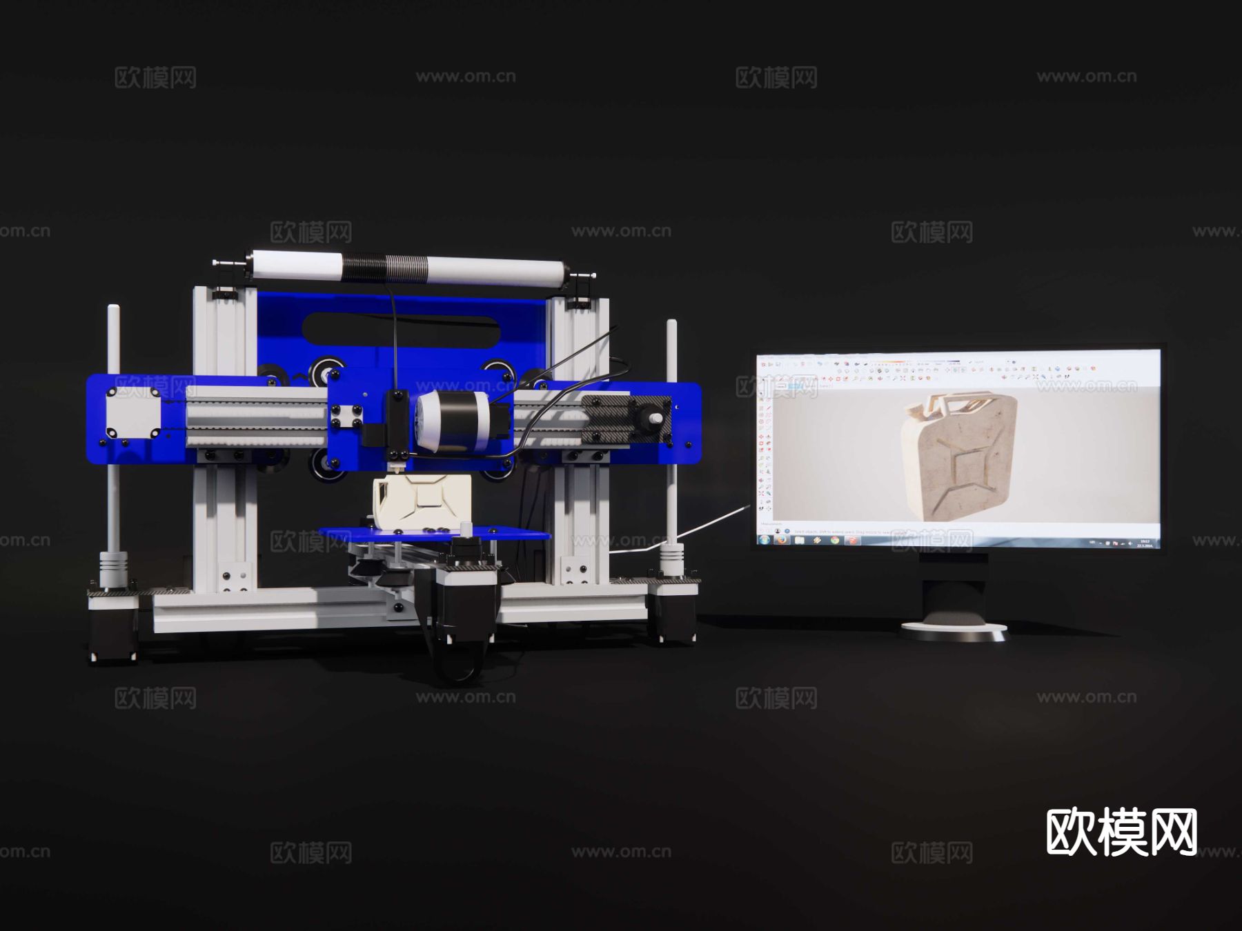 3D打印机 大型打印机su模型