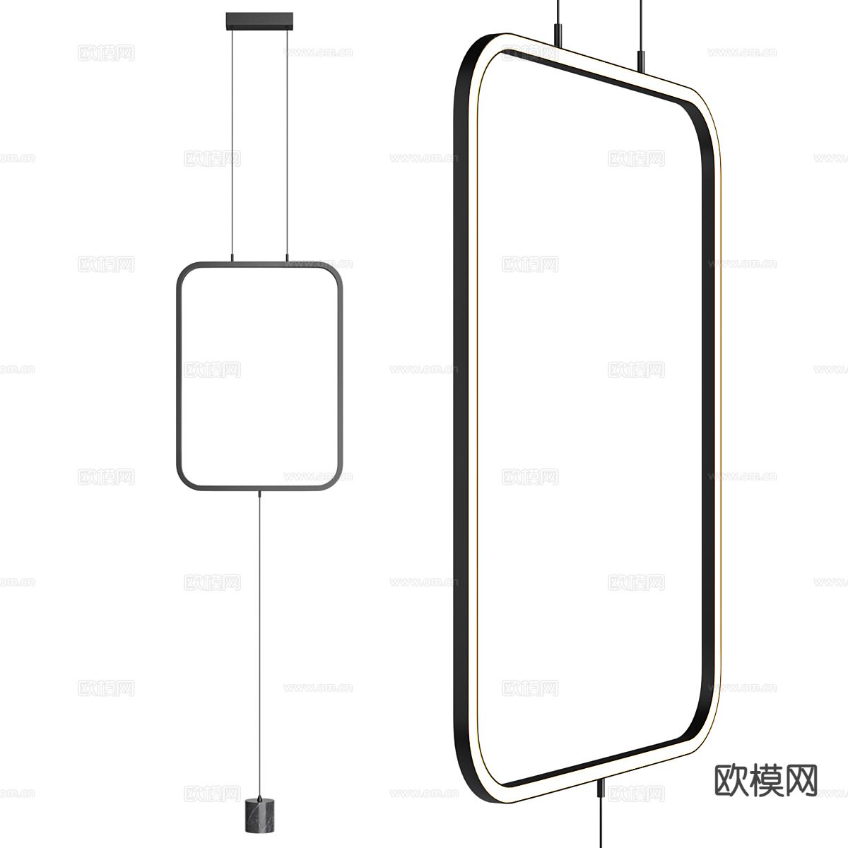 轻奢小吊灯3d模型