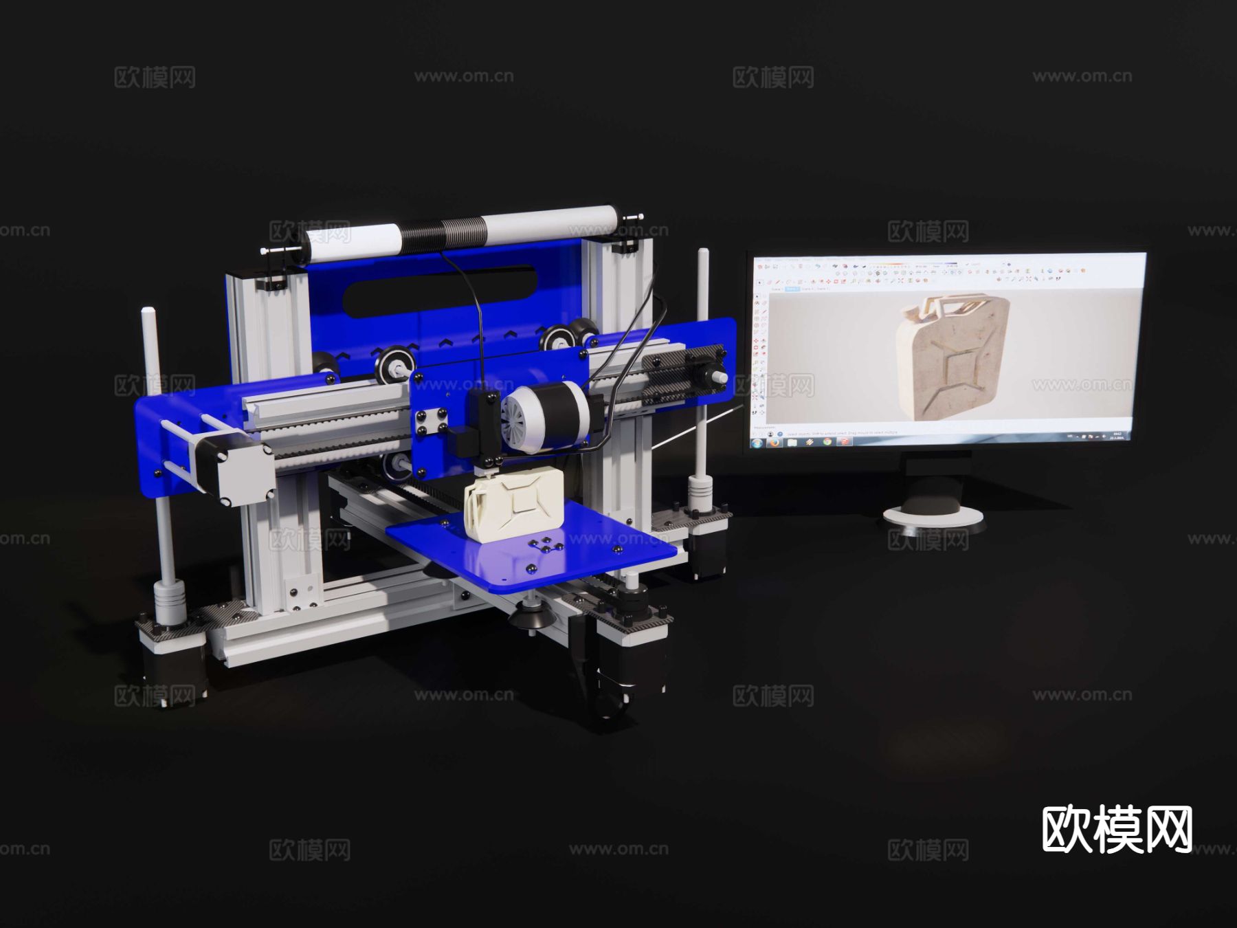 3D打印机 大型打印机su模型