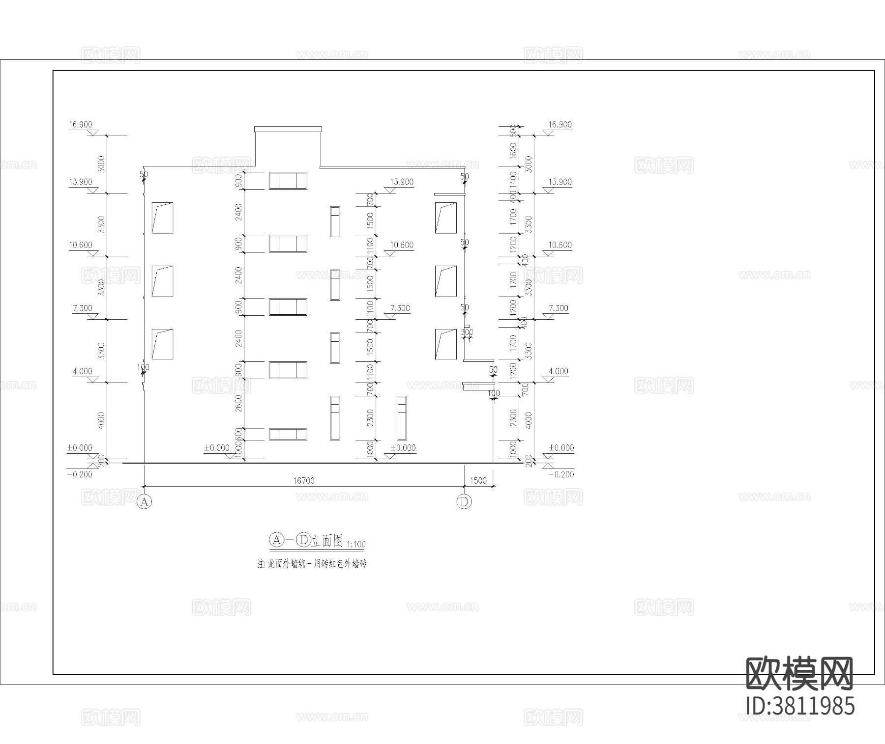 私宅建筑cad方案图