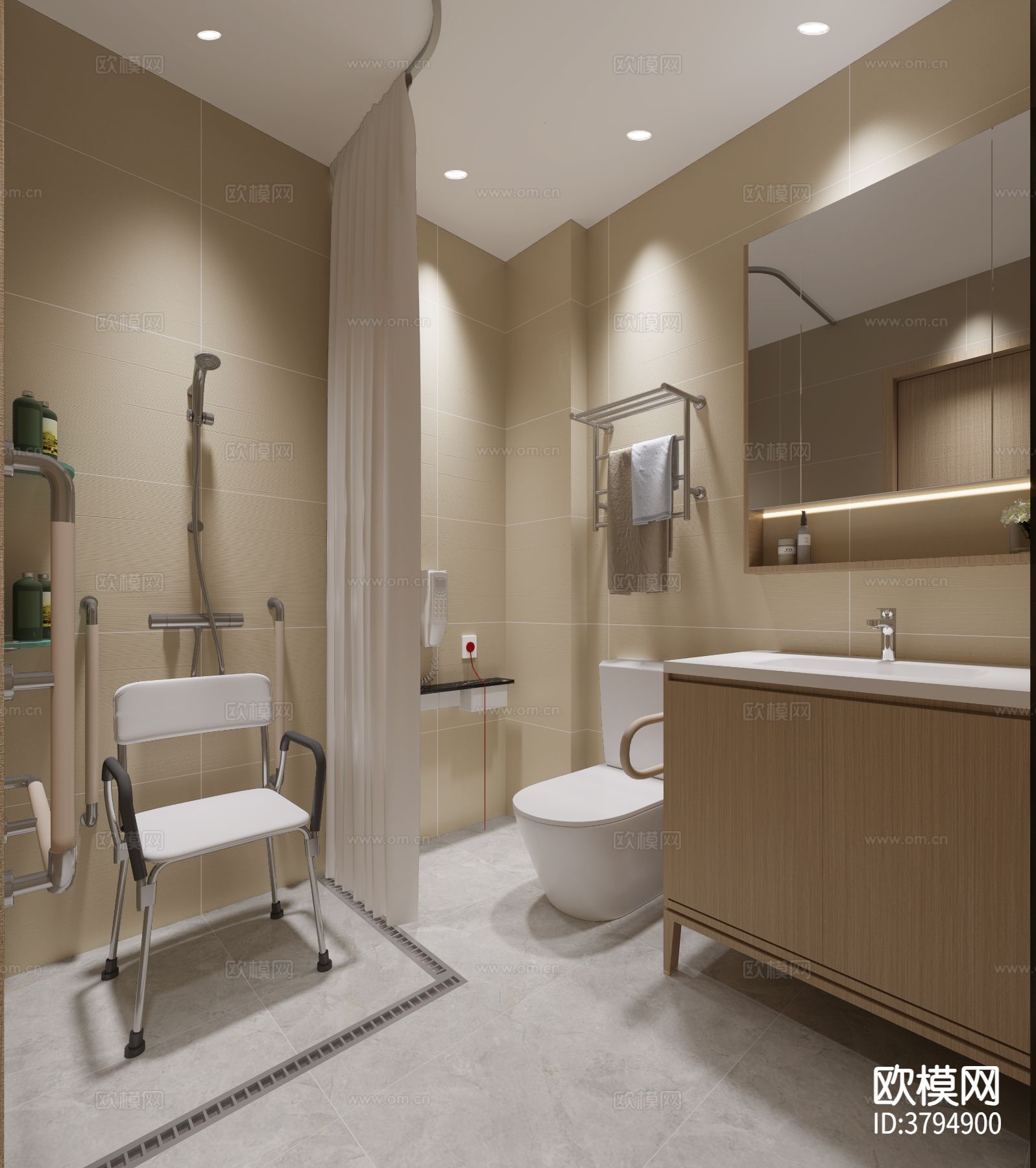 老年公寓 疗养院 养老院效果图下载（渲染图6）