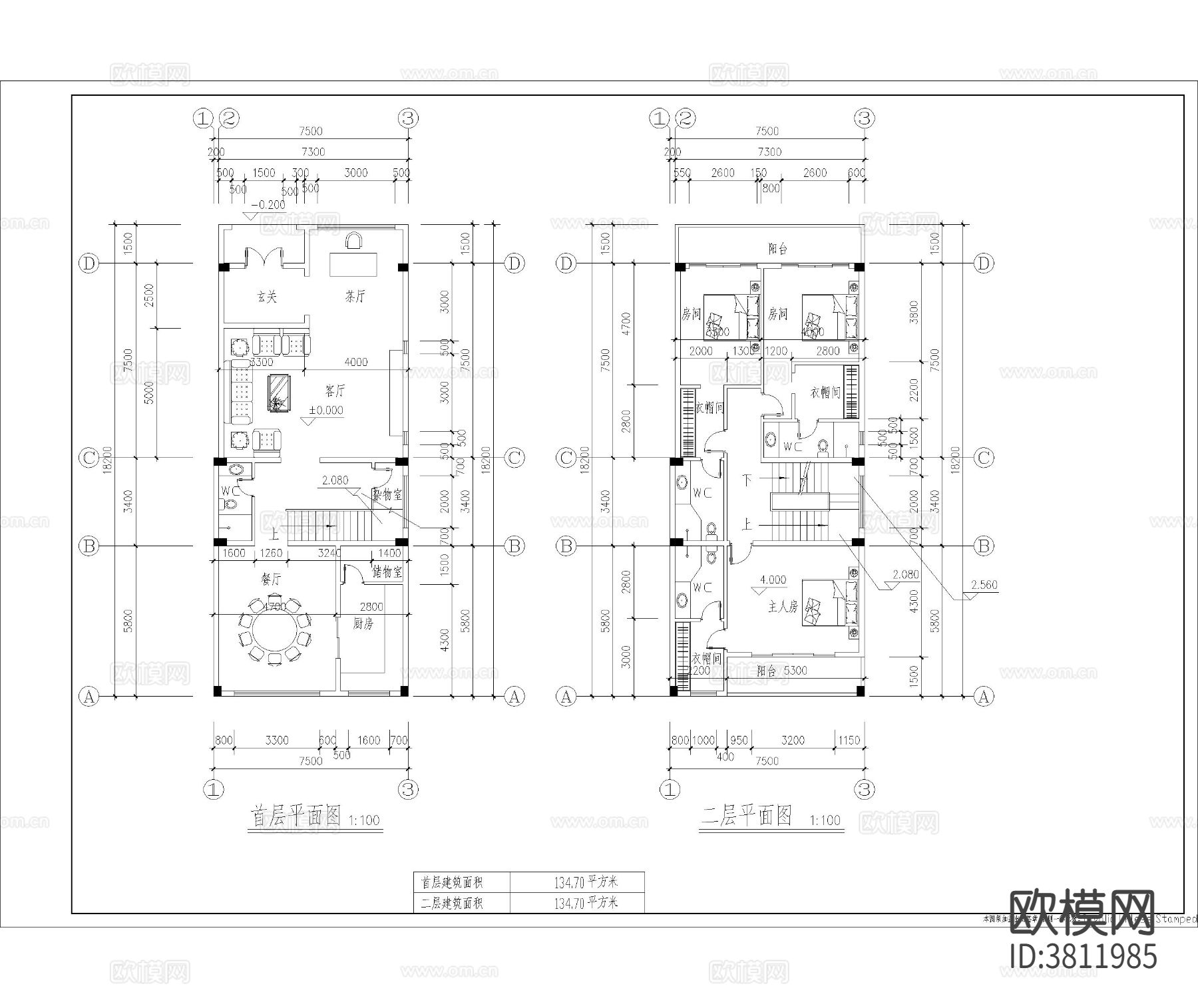 私宅建筑cad方案图