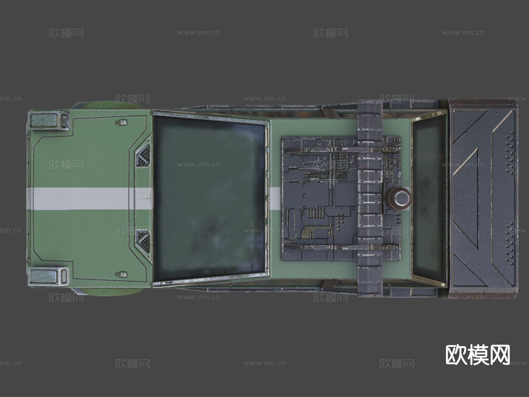 赛博朋克悬浮车3d模型