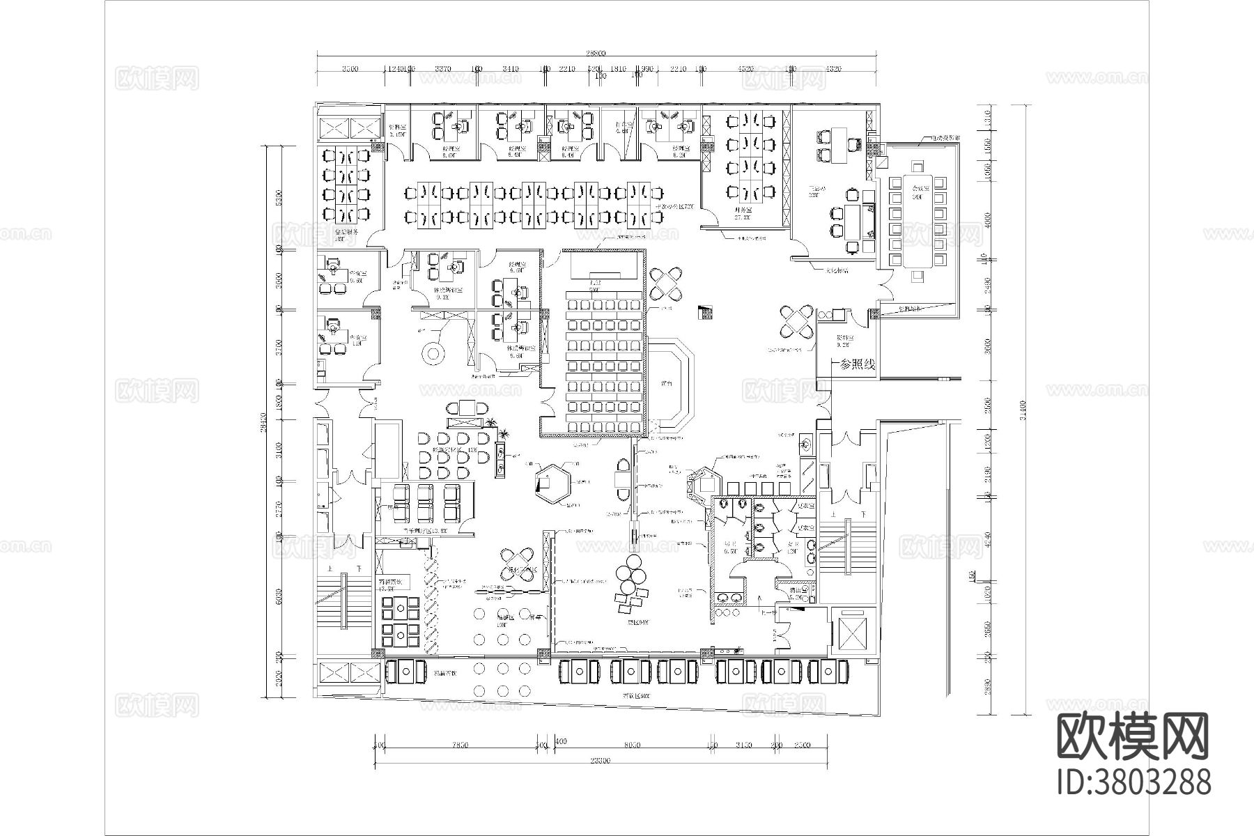 中医馆 中医理疗 中央展厅CAD施工图