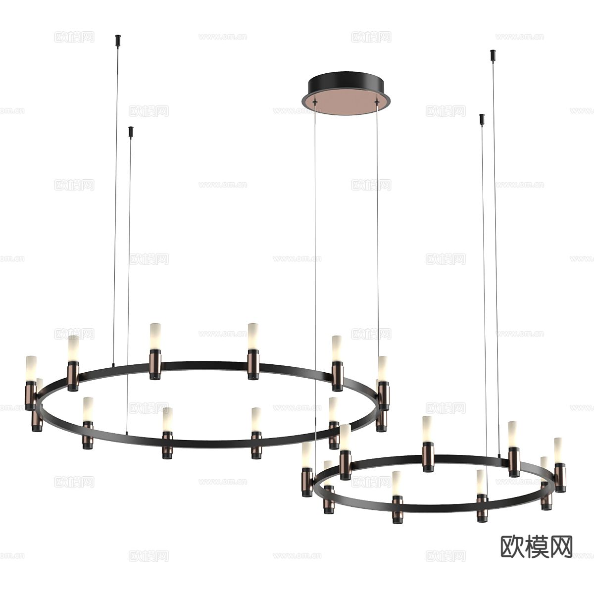 现代圆环吊灯3d模型