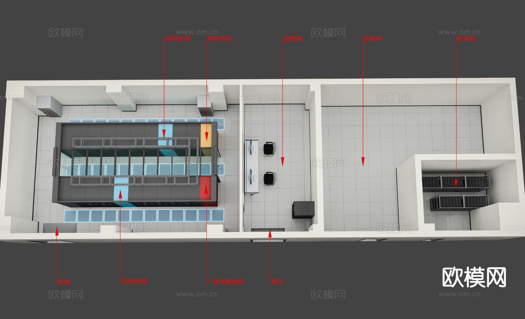 机房鸟瞰3d模型