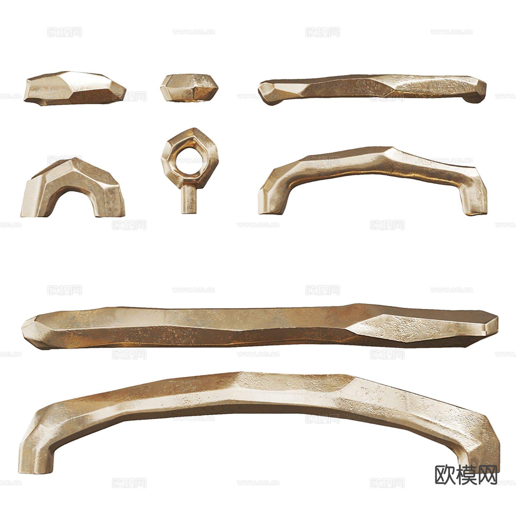 现代轻奢五金拉手su模型