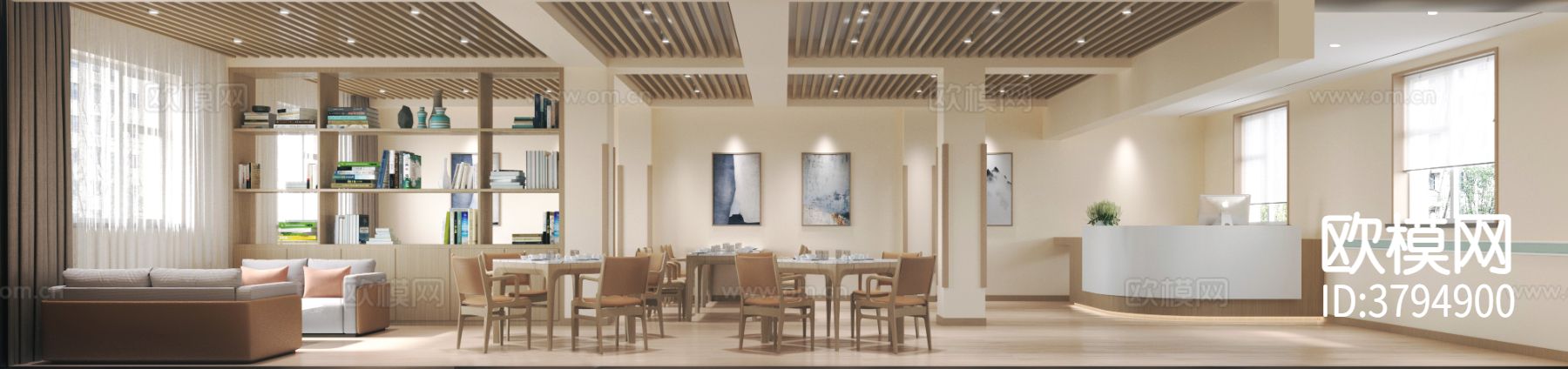 老年公寓 疗养院 养老院效果图下载（渲染图4）