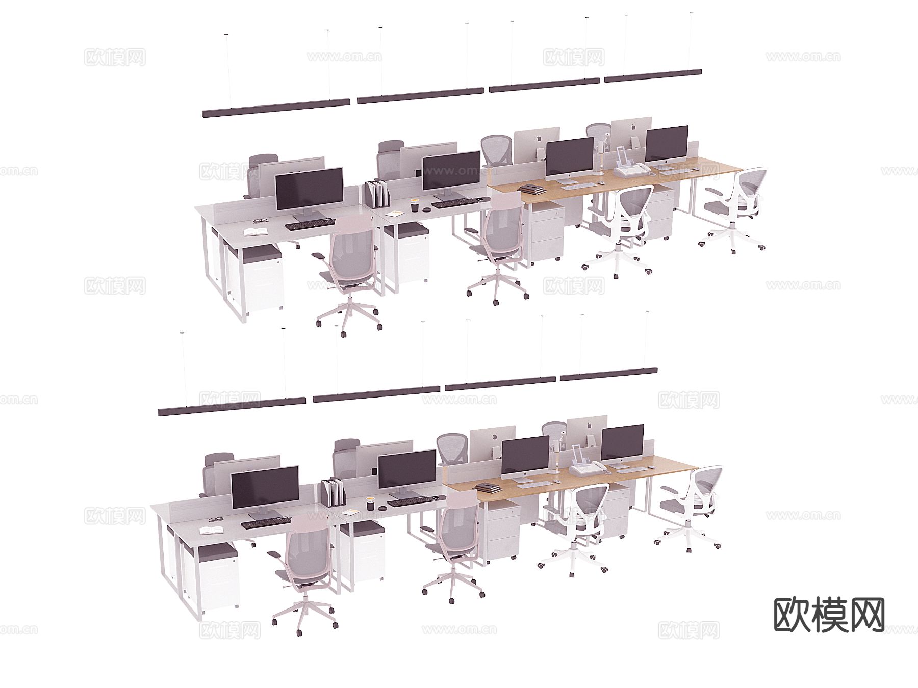 办公桌椅3d模型