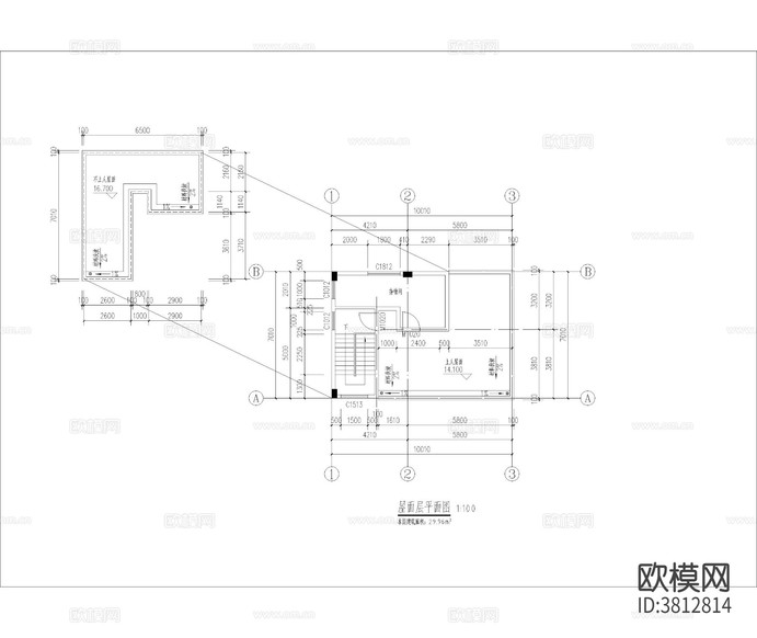 自建房cad施工圖下載(渲染圖3)
