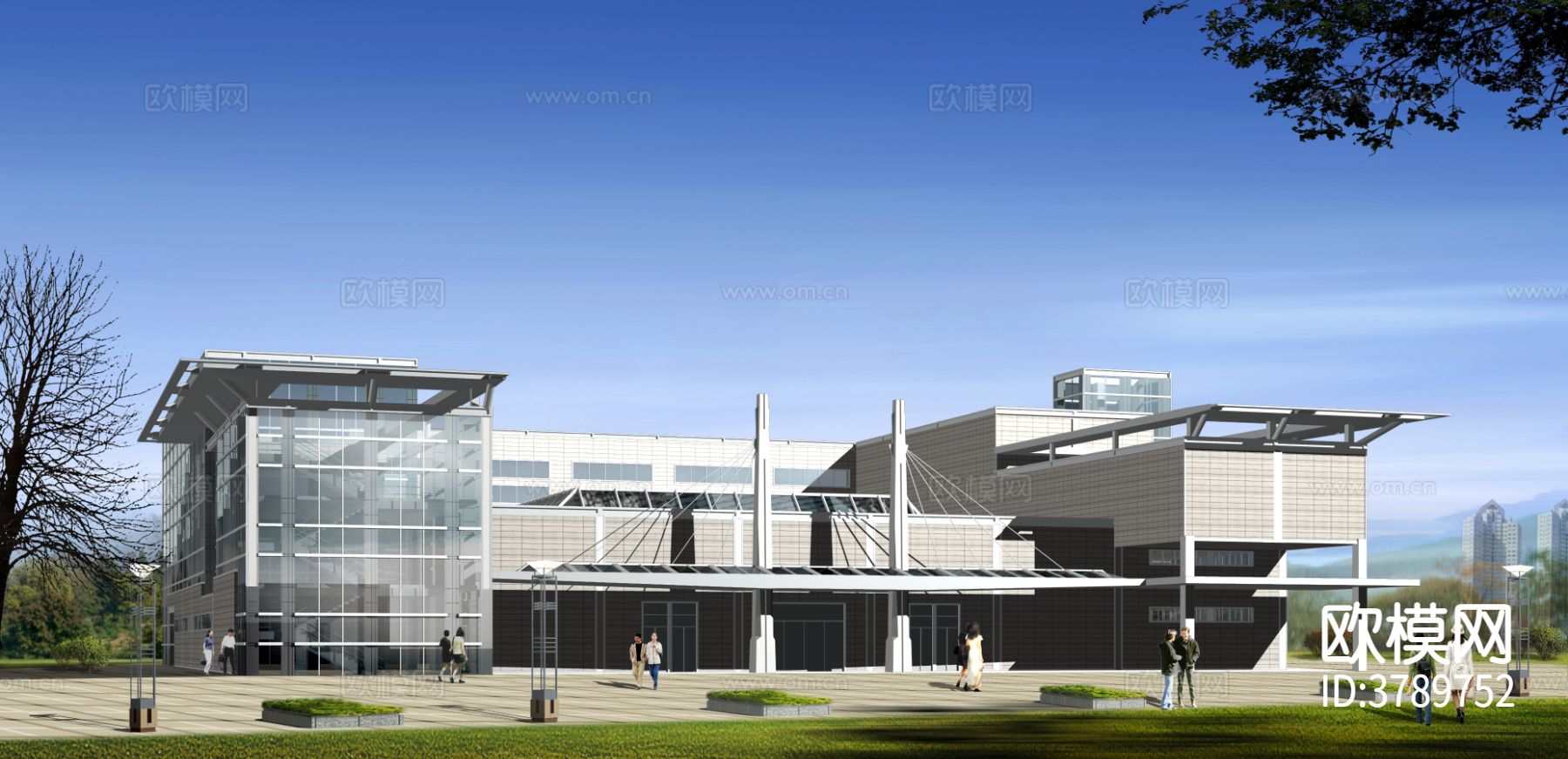 南理工兵器馆 博物馆效果图下载（渲染图1）