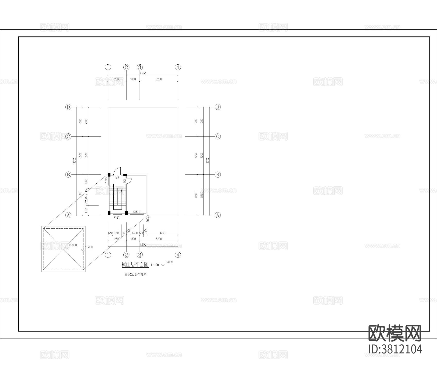 私宅住宅楼建筑cad施工图