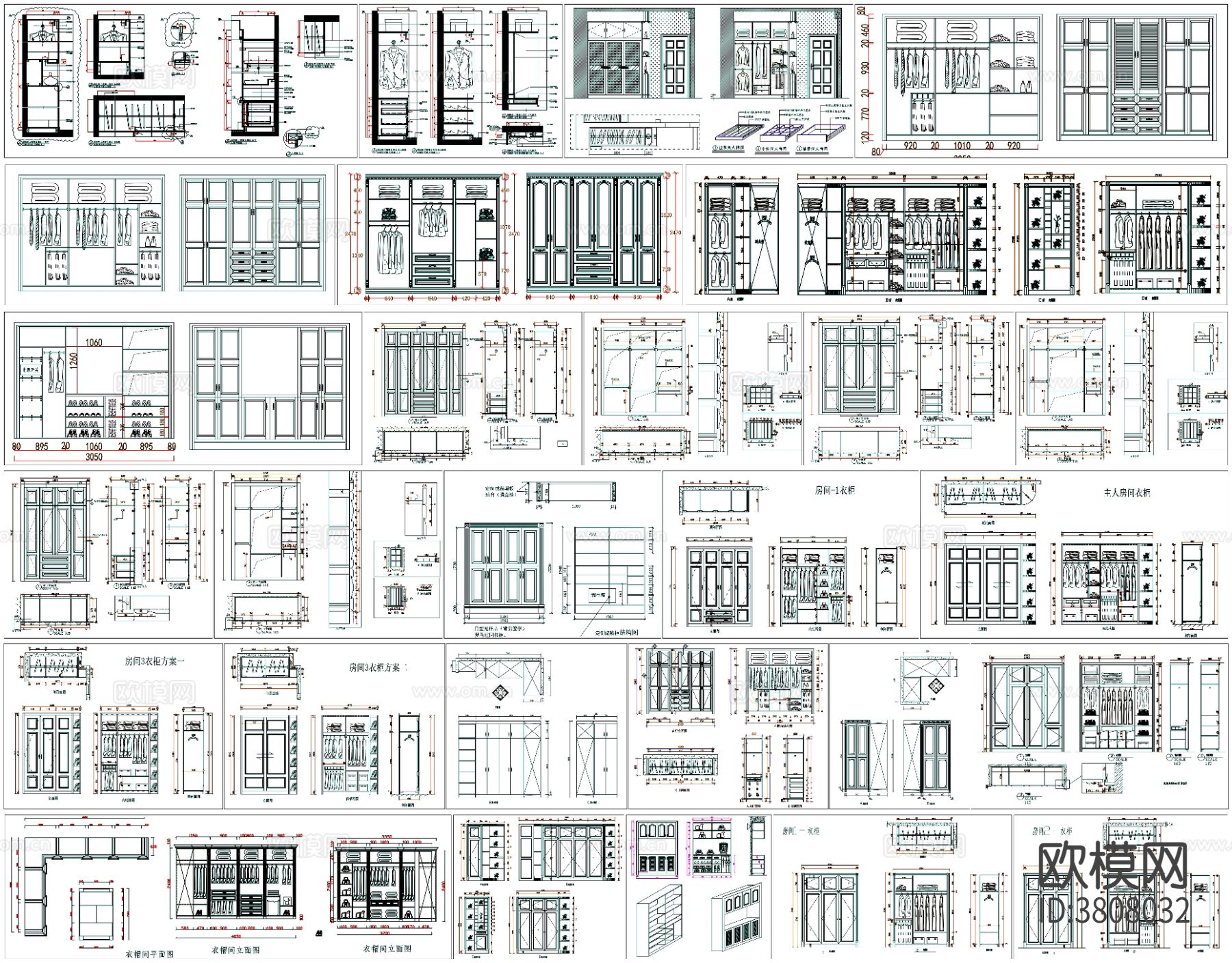 衣柜 鞋柜 衣帽间 衣柜素材 衣柜CAD图库