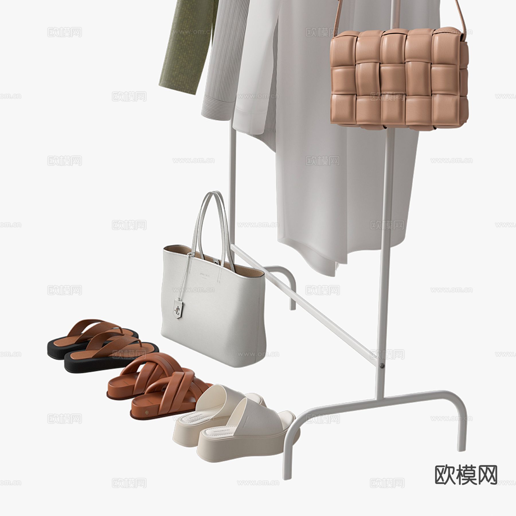 现代服饰鞋帽su模型